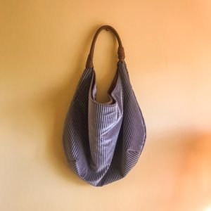 Anthropologie Slouchy Velour Tote
